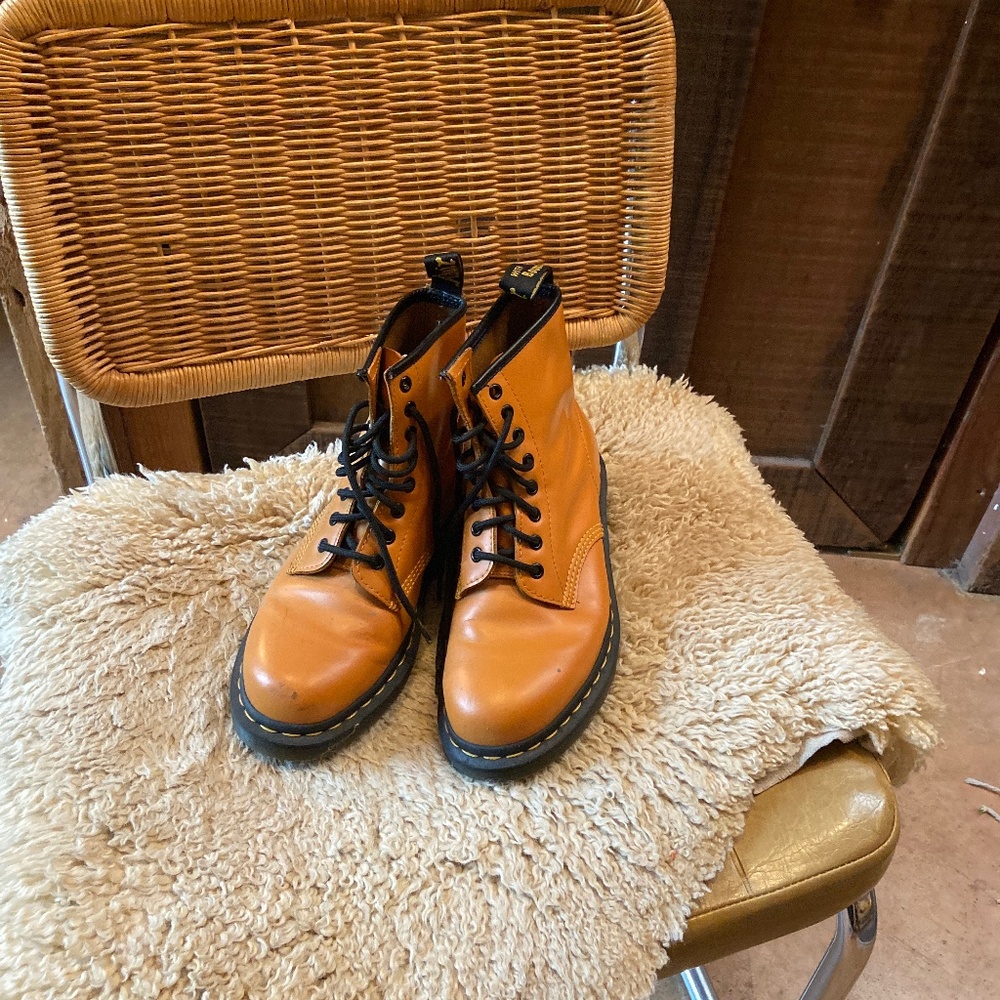 Mustard colored Doc Martens